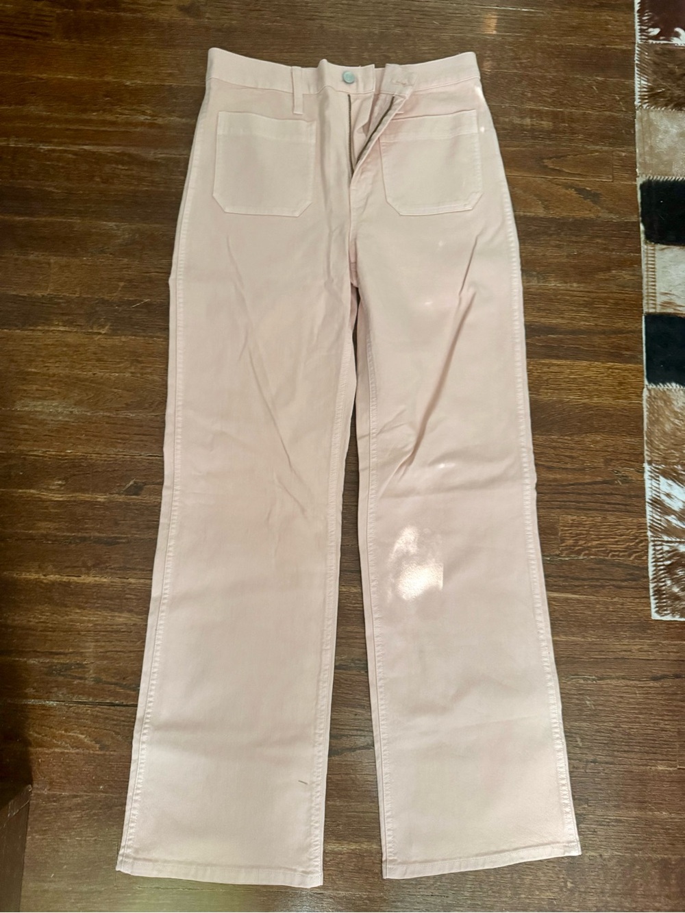 Jcrew Light Pink Salmon Straight Leg Denim Pants New Sz 28